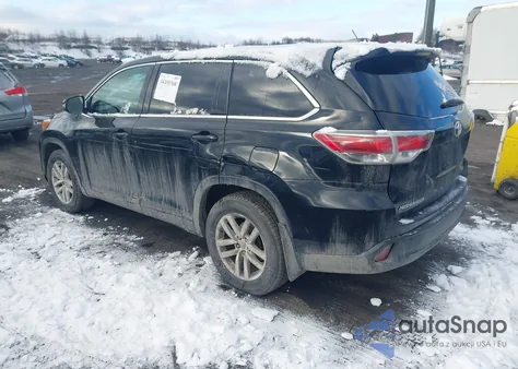 2015 Toyota Highlander Le V6 z USA, uszkodzony, nr VIN 5TDBKRFH7FS194777